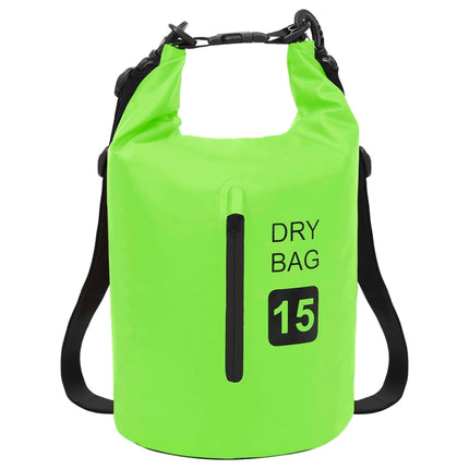 Dry Bag with Zipper Green 4 gal PVC
