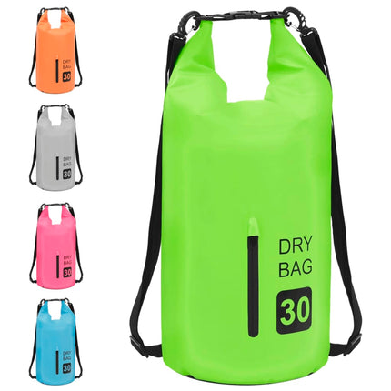 Dry Bag with Zipper Green 7.9 gal PVC