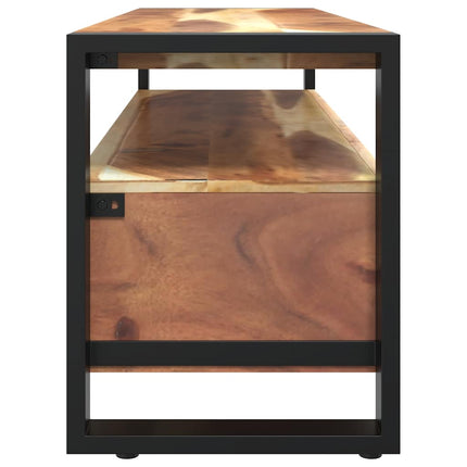 TV Stand 47.2"x13.8"x17.7" Solid Wood with Honey Finish