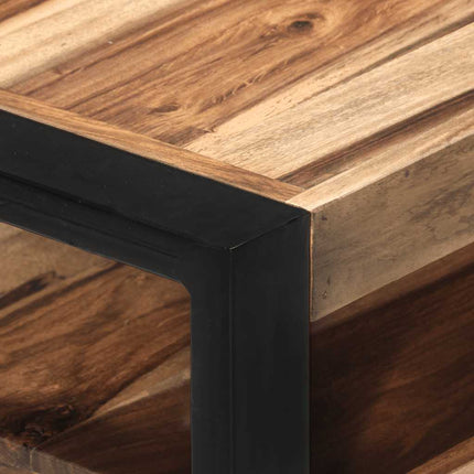 TV Stand 47.2"x13.8"x17.7" Solid Wood with Honey Finish