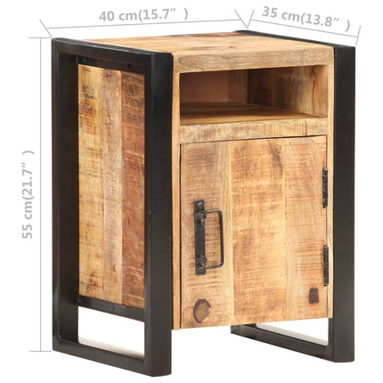 Bedside Cabinet 15.7"x13.8"x21.7" Solid Mango Wood