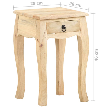 Bed Cabinet 11"x11"x18.1" Solid Mango Wood