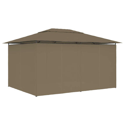 Garden Marquee with Curtains 13.1'x9.8'Taupe 0.6 oz/ft²