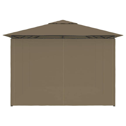 Garden Marquee with Curtains 13.1'x9.8'Taupe 0.6 oz/ft²