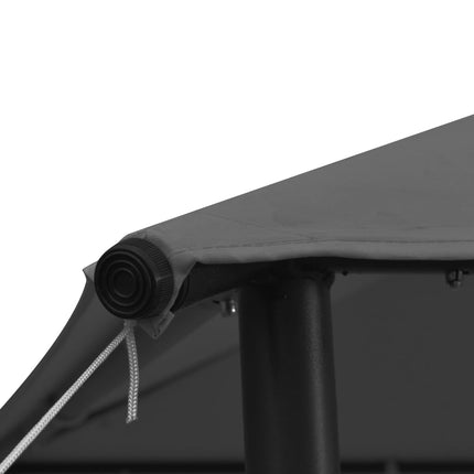 Gazebo 9.8'x9.8'Anthracite Fabric and Steel 0.6 oz/ft²