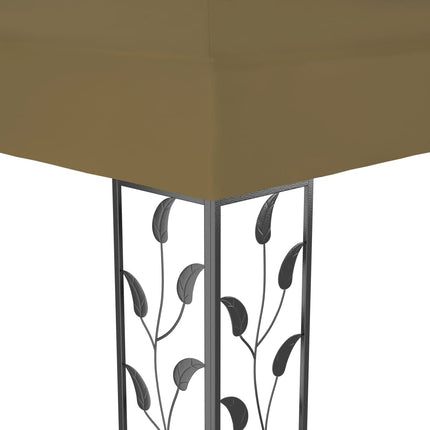 Gazebo 19.7'x9.8'Taupe 0.6 oz/ft²