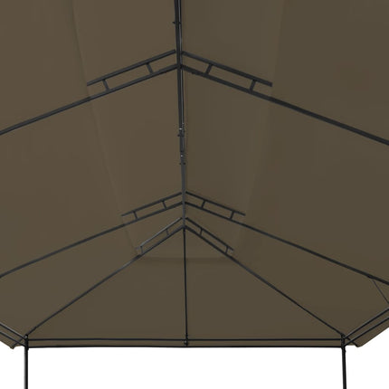 Gazebo 236.2"x117.3"x106.3" Taupe 0.6 oz/ft²