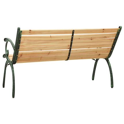 Patio Bench 48.4" Cast Iron and Solid Firwood