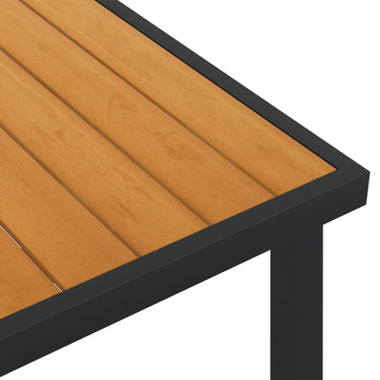 Patio Table Brown 55.1"x35.4"x29.1" Aluminum and WPC
