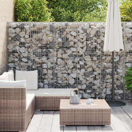 Gabion Wall with Covers Galvanized Steel 354.3"x11.8"x78.7