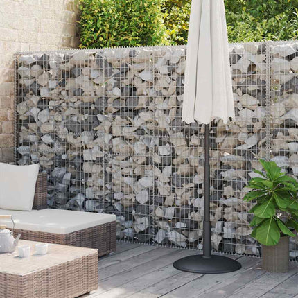 Gabion Wall with Covers Galvanized Steel 354.3"x11.8"x78.7