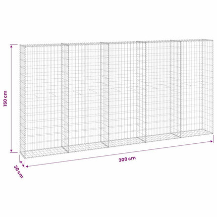 Gabion Wall with Covers Galvanised Steel 118.1x11.8x59.1