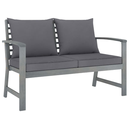 4 Piece Patio Lounge Set with Cushions Solid Acacia Wood