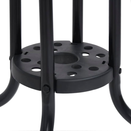 Patio Table Black 27.6"x27.6"x27.6" Steel