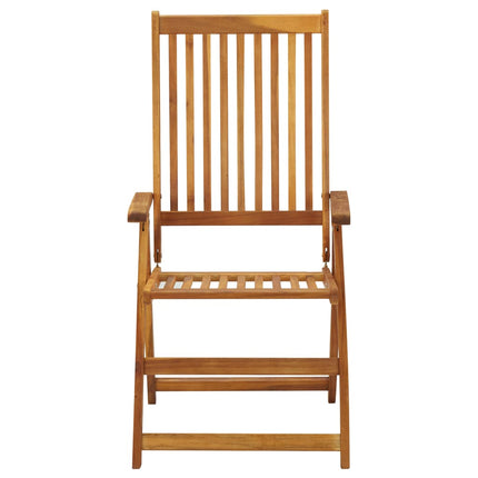 Patio Reclining Chairs 3 pcs Solid Acacia Wood