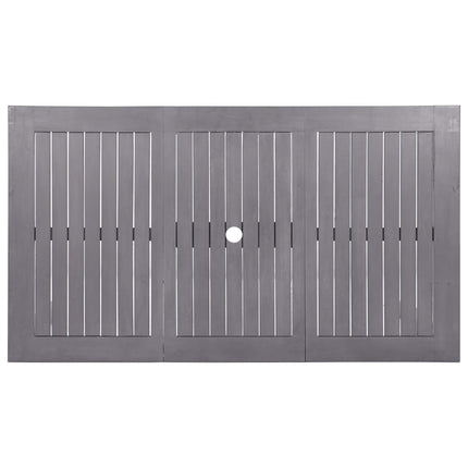 Patio Table Gray Wash 55.1"x31.5"x29.1" Solid Acacia Wood