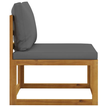 2 Piece Patio Sofa Set with Cushion Solid Acacia Wood