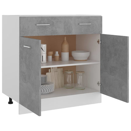 Drawer Bottom Cabinet Concrete Gray 31.5"x18.1"x32.1" Engineered Wood