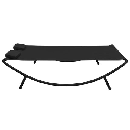 Patio Lounge Bed Fabric Black