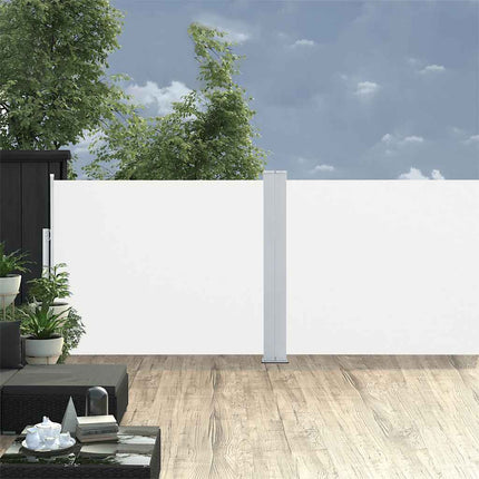 Patio Retractable Side Awning 55.1"x472.4" Cream