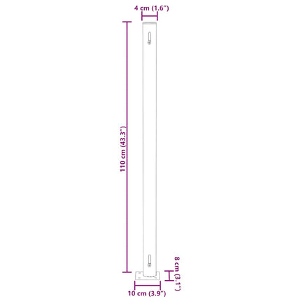 Patio Retractable Side Awning 70.9"x118.1" Cream