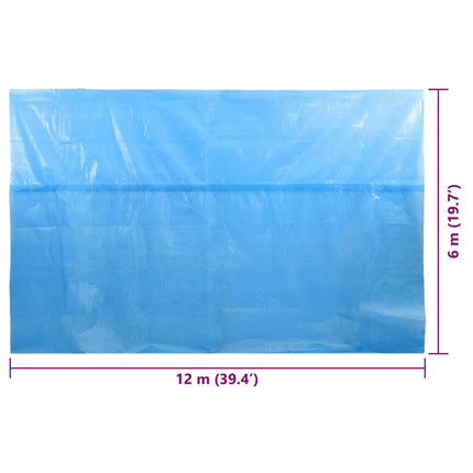 Rectangular Pool Cover 472.4"x236.2" PE Blue