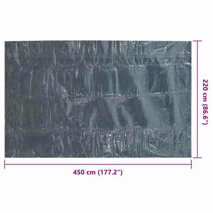 Floating PE Solar Pool Film 177.2"x86.6" Black and Blue