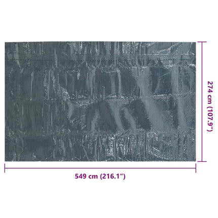 Floating PE Solar Pool Film 216.1"x107.9" Black and Blue