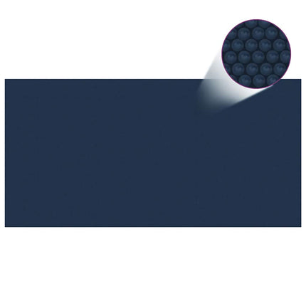 Floating PE Solar Pool Film 288.2"x144.1" Black and Blue