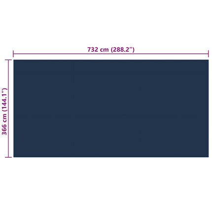 Floating PE Solar Pool Film 288.2"x144.1" Black and Blue