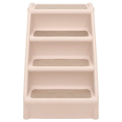 Folding Dog Stairs Cream 24.4"x15.7"x19.5