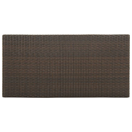 Bar Table with Storage Rack Brown 47.2"x23.6"x43.3" Poly Rattan