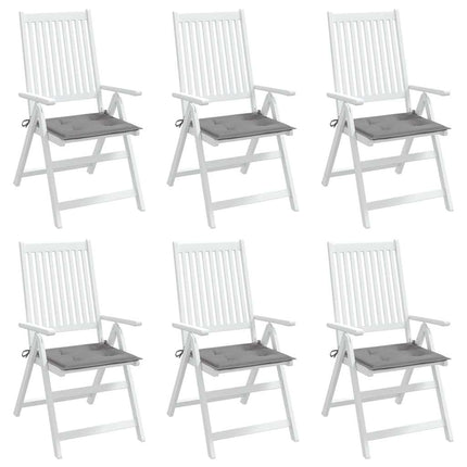 Garden Chair Cushions 6 pcs Gray 15.7"x15.7"x1.6" Oxford Fabric