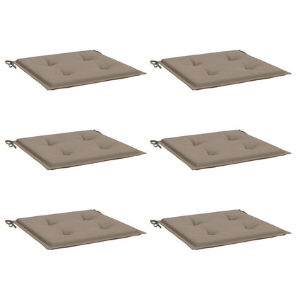 Garden Chair Cushions 6 pcs Taupe 15.7"x15.7"x1.6" Oxford Fabric