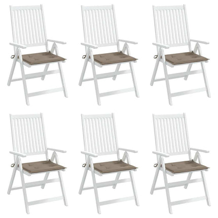 Garden Chair Cushions 6 pcs Taupe 15.7"x15.7"x1.6" Oxford Fabric