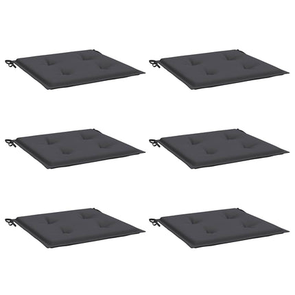 Garden Chair Cushions 6 pcs Anthracite 19.7"x19.7"x1.6" Oxford Fabric
