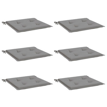 Garden Chair Cushions 6 pcs Gray 19.7"x19.7"x1.6" Oxford Fabric