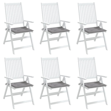 Garden Chair Cushions 6 pcs Gray 19.7"x19.7"x1.6" Oxford Fabric