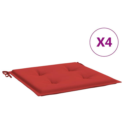 Garden Chair Cushions 4 pcs Red 19.7"x19.7"x1.6" Oxford Fabric