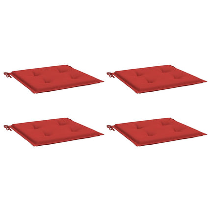 Garden Chair Cushions 4 pcs Red 19.7"x19.7"x1.6" Oxford Fabric