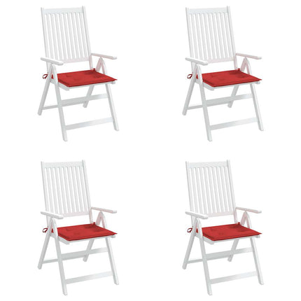 Garden Chair Cushions 4 pcs Red 19.7"x19.7"x1.6" Oxford Fabric