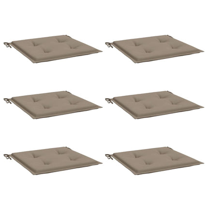 Garden Chair Cushions 6 pcs Taupe 19.7"x19.7"x1.6" Oxford Fabric