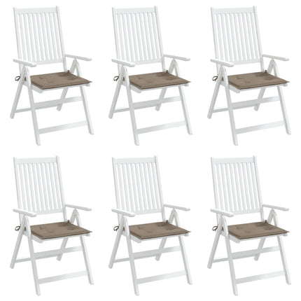 Garden Chair Cushions 6 pcs Taupe 19.7"x19.7"x1.6" Oxford Fabric