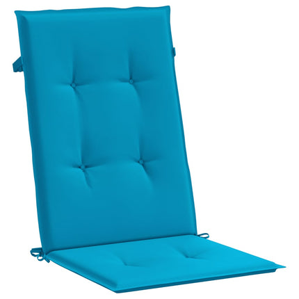 Garden Highback Chair Cushions 6 pcs Blue 47.2"x19.7"x1.2" Fabric