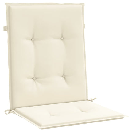 Garden Lowback Chair Cushions 6 pcs Cream 39.4"x19.7"x1.2" Oxford Fabric