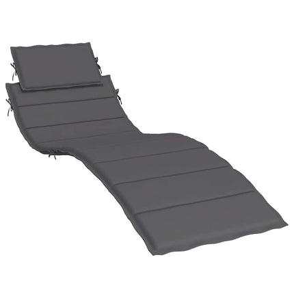 Sun Lounger Cushion Anthracite 73.2"x22.8"x1.6" Oxford Fabric