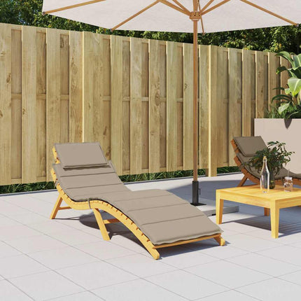 Sun Lounger Cushion Taupe 73.2"x22.8"x1.6" Oxford Fabric