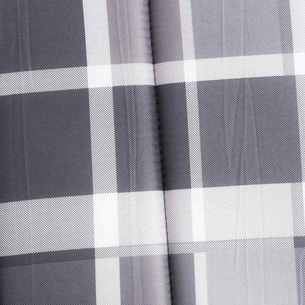 Sun Lounger Cushion Gray Check Pattern 73.2"x22.8"x1.6" Oxford Fabric
