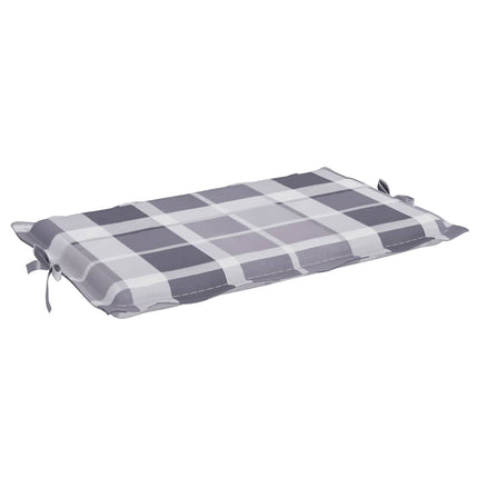 Sun Lounger Cushion Gray Check Pattern 73.2"x22.8"x1.6" Oxford Fabric