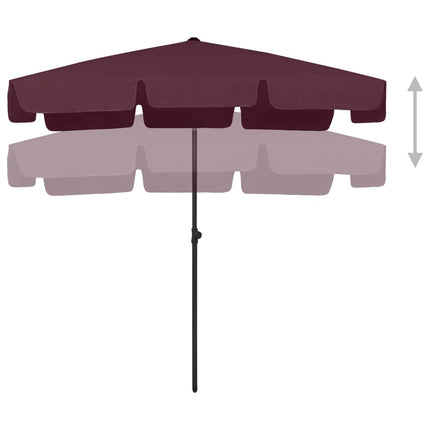 Beach Parasol Bordeaux Red 78.7"x49.2